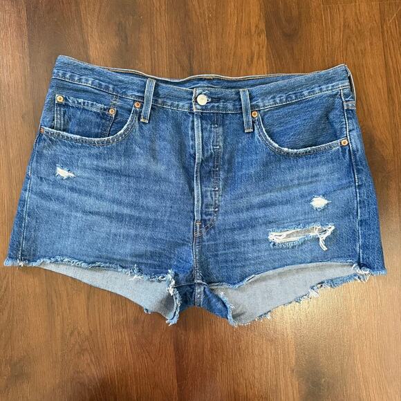 Levi's Pants - Levi's 501XX Denim Shorts Medium Wash Sz 33 High Rise Cut Off Casual Everyday